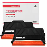 TONER TN 3512 TN3512 Noir x 2 Compatible pour Brother-NOPAN-INK Brother L-L6200DW L6200DWT L6250DW L6300DW L6400DW L6400DWT, MFC-L6700DW L6750DW L6800DW L6900DW