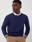 Crew Clothing Cotton Crew Neck Jumper, Dark Blue