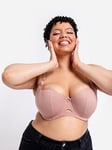 Curvy Kate Boost Me Up Padded Underwired Half Cup Balcony Bra With Sweetheart Neckline - Latte, Beige, Size 32J, Women