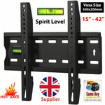 Slim Fixed TV Wall Mount Bracket For 15 21 24 30 32 37 42 inch 3D Plasma LCD LED