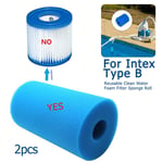 Filtre de piscine pratique Intex Type B, éponge filtrante réutilisable, lavable, accessoires