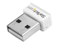 StarTech.com USB 150Mbps Mini Wireless N Network Adapter - 802.11n/g 1T1R USB WiFi Adapter - White USB Wireless Adapter - Wireless NIC (USB150WN1X1W) - Adaptateur réseau - USB 2.0 - 802.11b/g/n -...