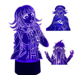 Anime Manga Kokichi Oma/Chiaki Nanami/Nagito Komaeda Kuva 3 Akryylivalotaulut + 1 pohjayhdistelmä 3D-lamppu USB Makuuhuoneen sisustus Yövalo Child Ro