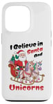 iPhone 13 Pro I Believe in Santa and Unicorns Christmas Tee Case