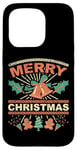 Coque pour iPhone 15 Pro Merry X-Mas Pull de Noël moche Père Noël