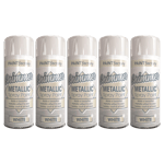 5X White Metallic Spray Paint Aerosol Auto Gloss Lacquer Wood Metal 200ml