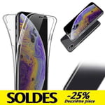 Coque Intégrale - iPhone - XS Max - Silicone Antichoc - 360 Degrés - Transparent