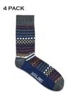 4 Pack And Pack Of 12 Mens Jack And Jones Designer Warm Winter Socks One Size