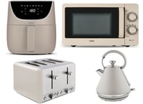 Tower Cavaletto Latte Kettle 4 Slice Toaster 800W 20L Microwave & 6L Air Fryer