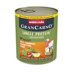 Animonda GranCarno Adult Superfoods 24 x 800 g - Kalkon & mangold, nypon, linfröolja