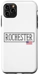 Coque pour iPhone 11 Pro Max Rochester City Drapeau USA Voyage US Amérique Femmes Hommes