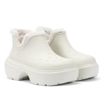 Crocs Stomp Lined Shorty WoMens Off White Boots - Size UK 3