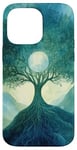 iPhone 14 Pro Max Fantasy Yggdrasil Tree Life Nature Spiritual Moon Case