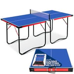 SereneLife Table Tennis Table, Ping Pong Table, Table Tennis- w/Net, Table Tennis Set, Folding Table Tennis Table, Portable Ping Pong Set for Indoor Outdoor Use, Easy Assemble, Midsize