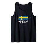 Absolut Svensk Sweden Flag Swedish Nordic Cross Sverige Tank Top