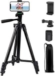 Phone Tripod,LINKCOOL 42" Aluminum Lightweight Portable Camera Tripod for Iphone/Samsung/Smartphone/Action Camera/DSLR Camera with Phone Holder & Wireless Bluetooth Control Remote (Black)