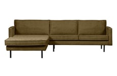 BePureHome Rodeo Chaise Lounge Left Velvet brass