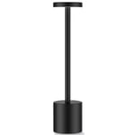 Metal USB Touch Bordlampe - Genopladelig - Sort