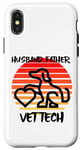 Coque pour iPhone X/XS Husband Father Vet Tech, vétérinaire, chien, animal de compagnie, chat, famille