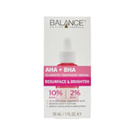 Balance Active Formula AHA 10% + BHA 2% Retexturising Serum - Deep Exfoliation for Brighter Skin, Smooths Texture, Dermatologically Tested, Gentle Yet Effective - 30ml