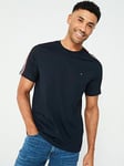 Tommy Hilfiger Tape Shoulder T-Shirt - Navy