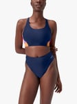 Speedo Colourblock Bikini Swim Top, Cerulean Blue