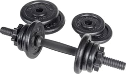 Vinyl Handlebar Kit with Collar and Cast Iron Plates - Total 10kg - Gym at Home