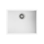 Teka 115230024 Kitchen Sink Made of Granite (Tegranite) with a Single Bowl Square 50.40 TG white-115230024, Arctic White