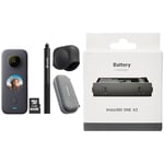 Insta360 ONE X2 360 Degree Action Camera PRO Kit includes 64GB Micro SDHC Card + Case + Invisible Selfie Stick + Lens Cap & ONE X2 Original Battery (1630mAh)
