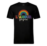 T-Shirt Homme Col Rond L'amour Gagne Lgbtq+ Gay Lesbien Pride