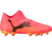 Future 7 Pro FG/AG JR fotbollsskor Dam Sunset Glow-PUMA Black-Sun Stream 5.5