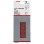 Bosch Accessories Feuille Abrasif pour Ponceuses Orbitales, 8 Trous, 40 Grain, 93mm x 230mm, Lot de 10