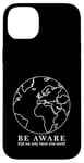 Coque pour iPhone 14 Plus Contours de la carte du monde Protection de la nature