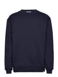 Crew Sweatshirt Tops Sweat-shirts & Hoodies Hoodies Navy Les Deux