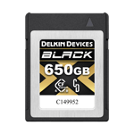 Delkin CFexpress Type B 4.0 BLACK (R3530/W3250) 650GB -muistikortti