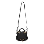 Chloé Womens Marcie Mini Double Carry Bag Black Calfskin - One Size