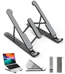 AOVUYCK-Store Laptop Stand, Laptop Stand with 8 Adjustable Levels, Non-Slip Plastic & Silicone & Aluminum Alloy Laptop Stand, Compatible with MacBook Air Pro, HP, 10-15.6"