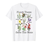 Plant These Save The Bees Shirt Women Yellow Flowers T-Shirt