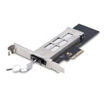 StarTech M.2 NVMe SSD to PCIe x4 Mobile Rack/Backplane with Removable Tray for PCI Express Expansion Slot  Tool-less Installation  PCIe 4.0/3.0