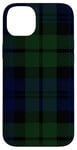 Coque pour iPhone 14 Plus Plaid écossais vert noir