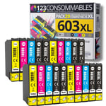 123CONSOMMABLES - 603XL - Pack de 20 Cartouches d'encre Compatible pour Epson 603 XL Etoile de Mer - pour Epson XP-2100 XP-2155 XP-3100 XP-4100 WF-2820 WF-2830 DWF WF-2870 WF-2835 WF-2850 - Neuf