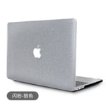 Convient pour macbook pro Apple ordinateur portable étui de protection air13/15/16 pouces étui de protection en cuir PU - Glitter Silver - (Flat) Retina15 (A1398)