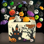 60 kpl Halloween Squishy Toys Set Antisensoriset lelut lapsille Monivärinen 24 kpl