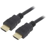 Cable- hdmi 2.0- hdmi prise.de deux cotes- pvc- 3m- noir- 30AWG