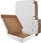 RLAVBL Boite Carton Expédition 33x25.4x5.1 cm, Lot de 25 Boites Carton en Blanche