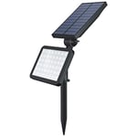 OUSFOT Lampes solaires de jardin - Spot solaire pour extérieur et jardin - Étanche IP65 - Avec piquet de terre - 48 LED