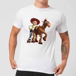 Toy Story 4 Jessie And Bullseye Men's T-Shirt - White - M - White