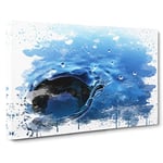 Water Drops V3 Canvas Print for Living Room Bedroom Home Office Décor, Wall Art Picture Ready to Hang, 30 x 20 Inch (76 x 50 cm)