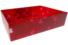 10 Valentine's Day Gift Basket Hamper Boxes - Red Heart Sweet Hampers 35x24x8cm