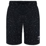 Gymshark Micro Print Mens Black Shorts - Size Small